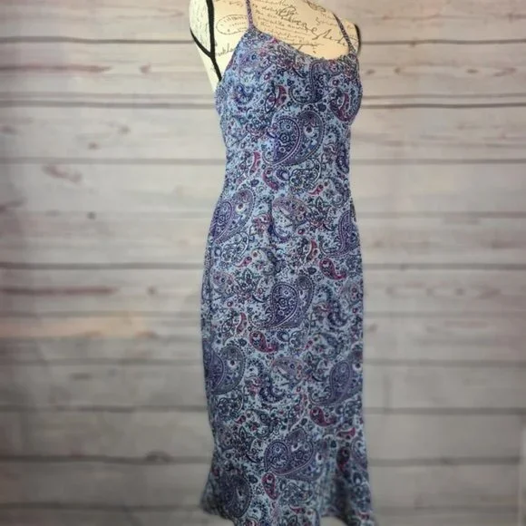 Express Paisley Midi Dress -8 - Picture 1 of 3